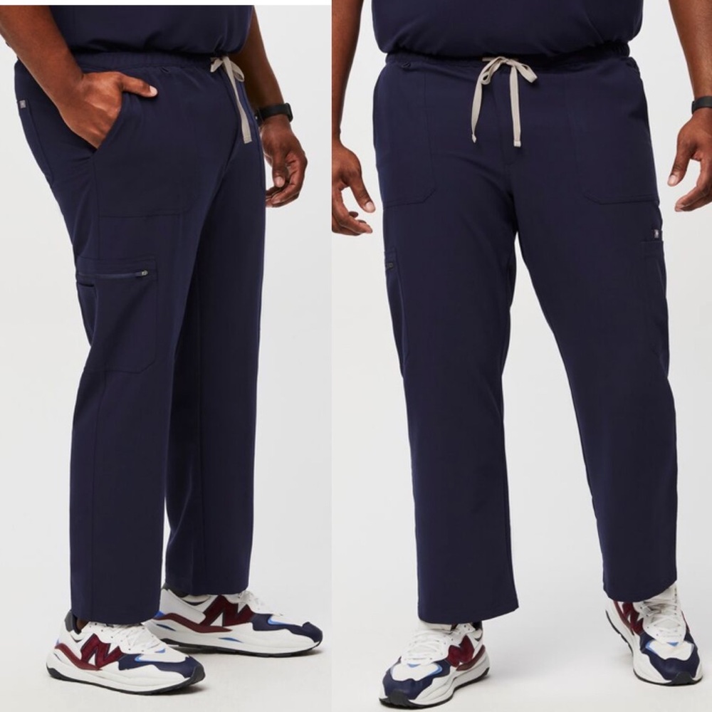 Figs Cairo Cargo Scrub Pants in Navy